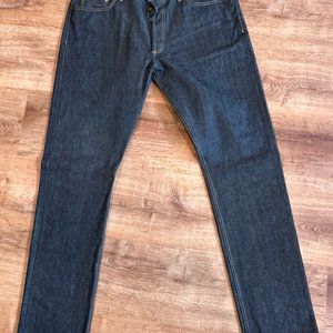 3Sixteen Selvedge Raw Denim Jeans -- Indigo, Sz. 38